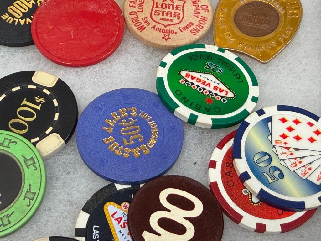 NEVADA HOTEL / CASINO / BROTHEL KIT KAT RANCH MATCHBOOKS, POKER CHIPS, DRINK TOKENS - 6