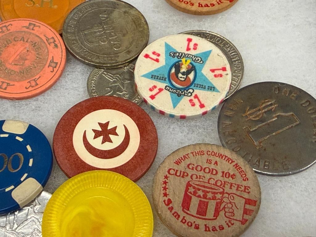 NEVADA HOTEL / CASINO / BROTHEL KIT KAT RANCH MATCHBOOKS, POKER CHIPS, DRINK TOKENS - 8