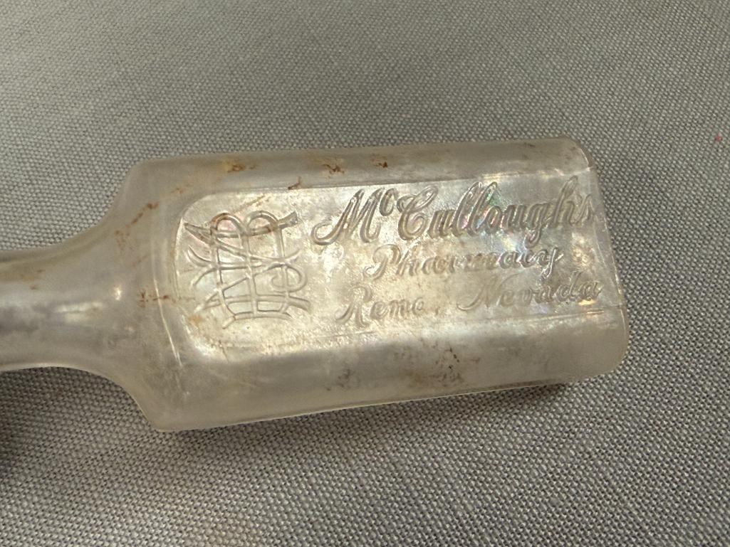 RENO, NV AND CARSON CITY ANTIQUE EMBOSSED APOTHECARY DRUGGIST / PHARMACY BOTTLES - 8