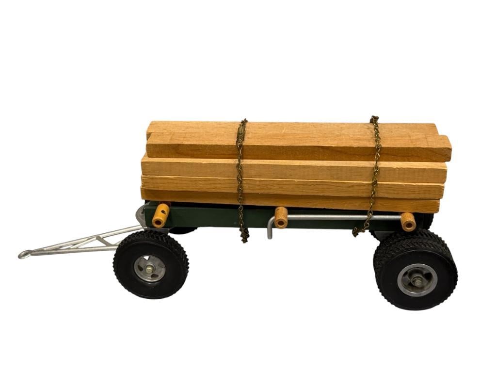 1950'S SMITH - MILLER PRESSED STEEL LOGGING TOY TRAILER FOR MACK LOG TRUCK (1 of 9)