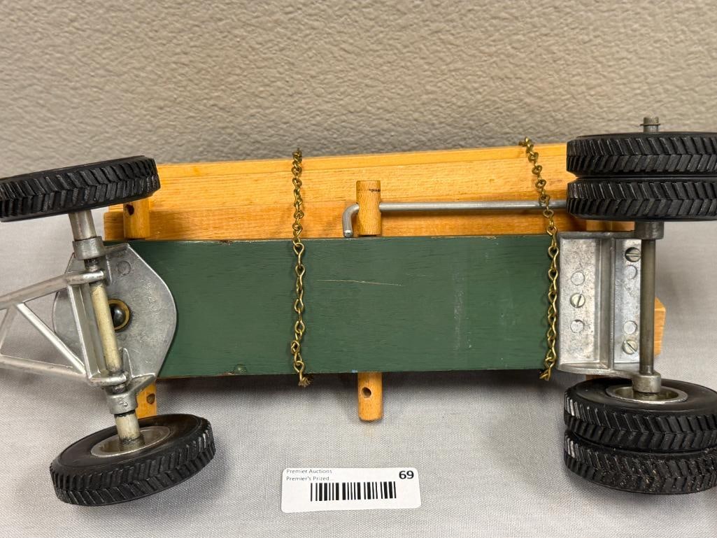 1950'S SMITH - MILLER PRESSED STEEL LOGGING TOY TRAILER FOR MACK LOG TRUCK - 9