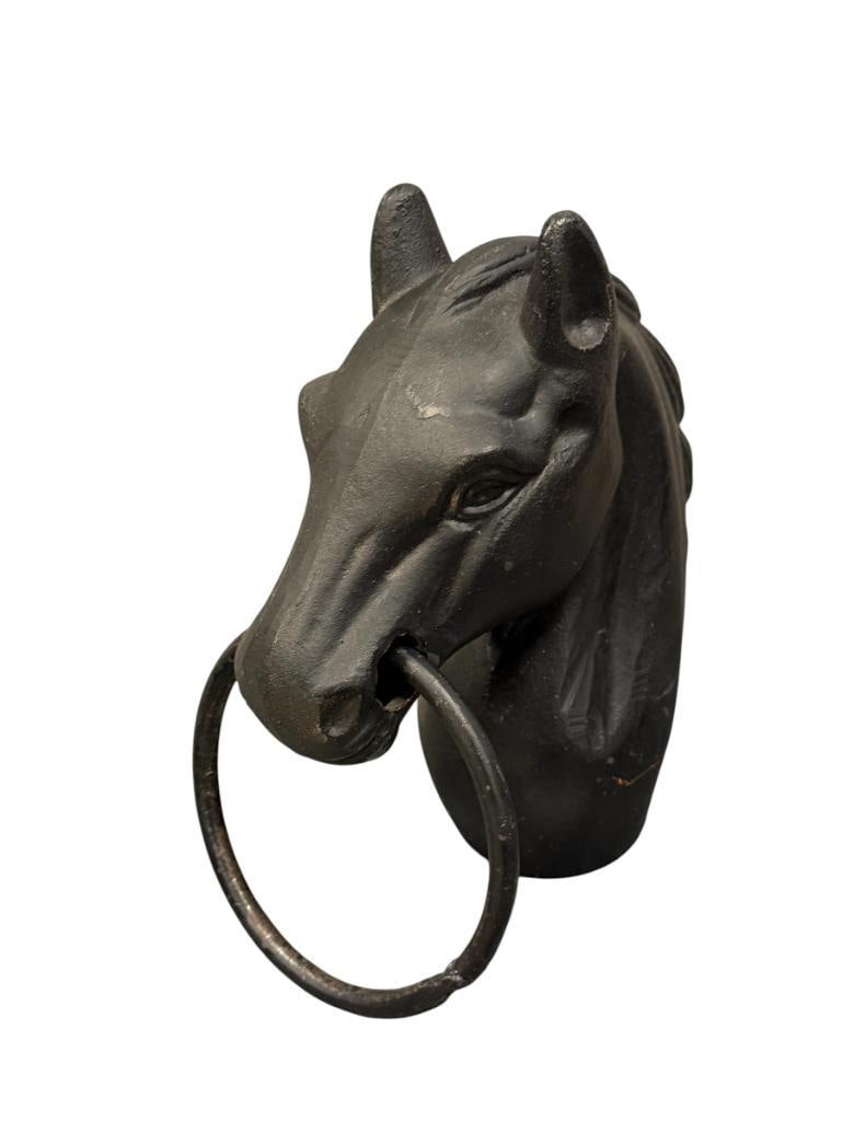 CAST IRON HORSE HEAD HITCHING POST (1 of 6)