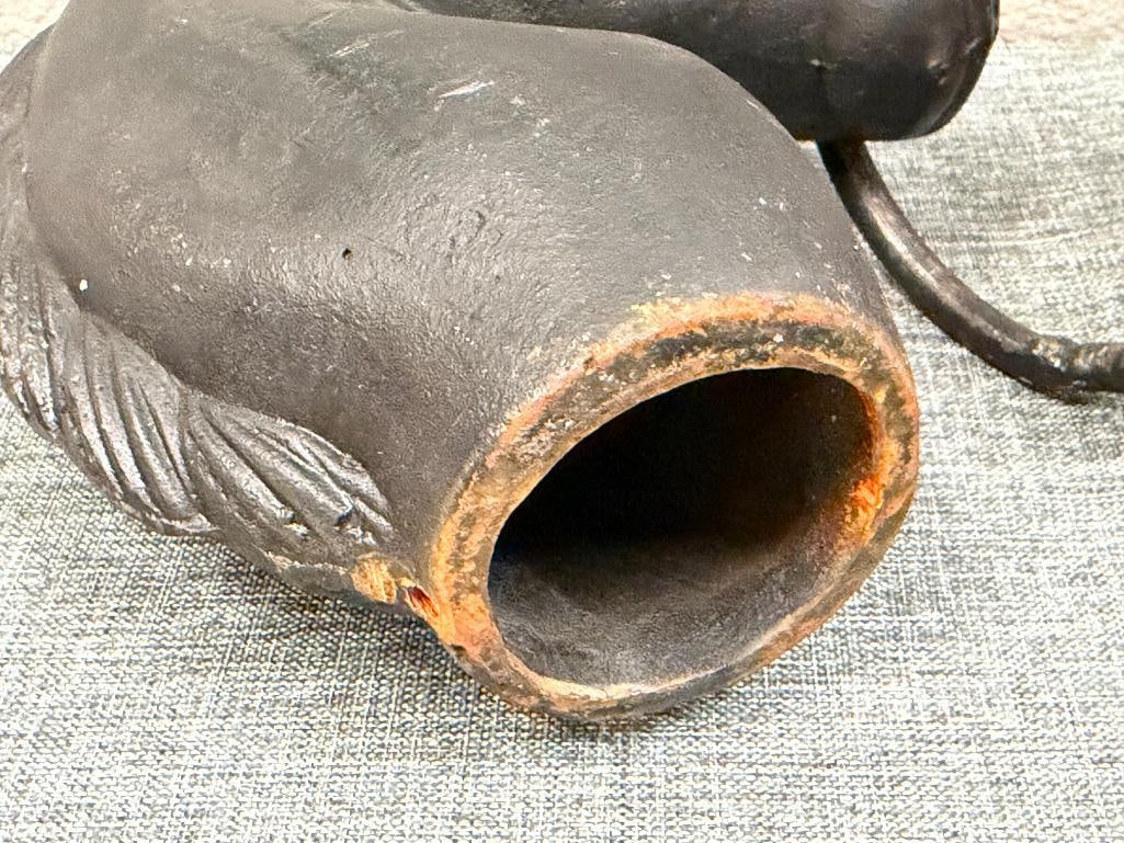 CAST IRON HORSE HEAD HITCHING POST - 6