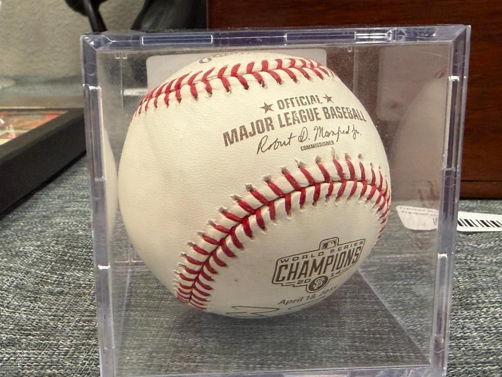 BUSTER POSEY 2015 WORLD SERIES AUTOGRAPHED BASEBALL MLB AUTHENICATED - 3