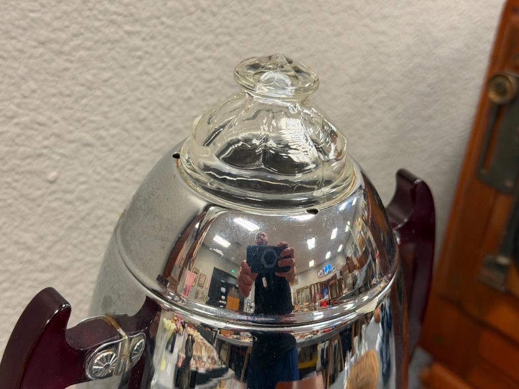 ART DECO ERA UNITED 550 / 800A AUTOMATIC ROCKET COFFEE MAKER WITH CREAMER AND SUGAR IN CHROME FIN... - 3