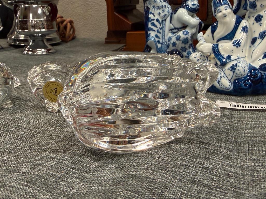 THEE CRYSTAL PIG FIGURINES / PAPERWEIGHTS FROM BACCARAT WATERFORD AND PRINCESS HOUSE - 11