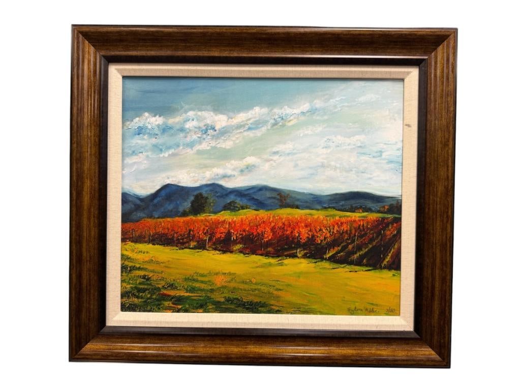 SYLIVIA ADLER LIMITED EDITION GICLEE ON CANVAS COUNTRY VINEYARD NO. 7/50 (1 of 9)