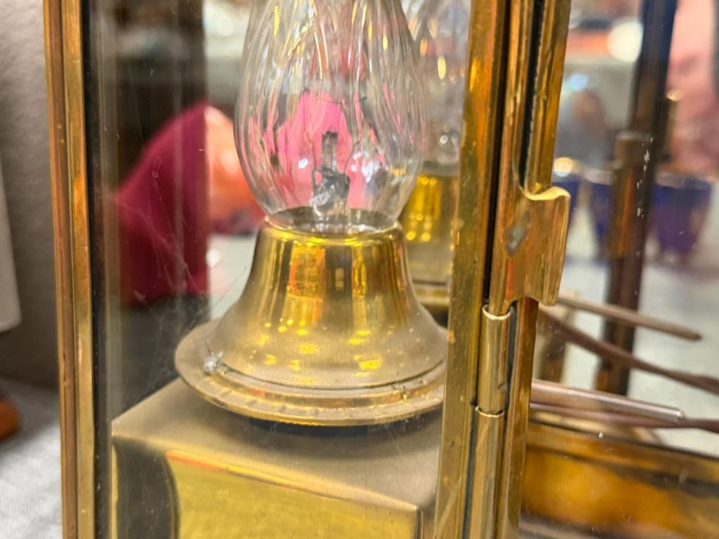 VINTAGE NAUTICAL BRASS SHIP LANTERN CONVERTED TO ELECTRIC - 6