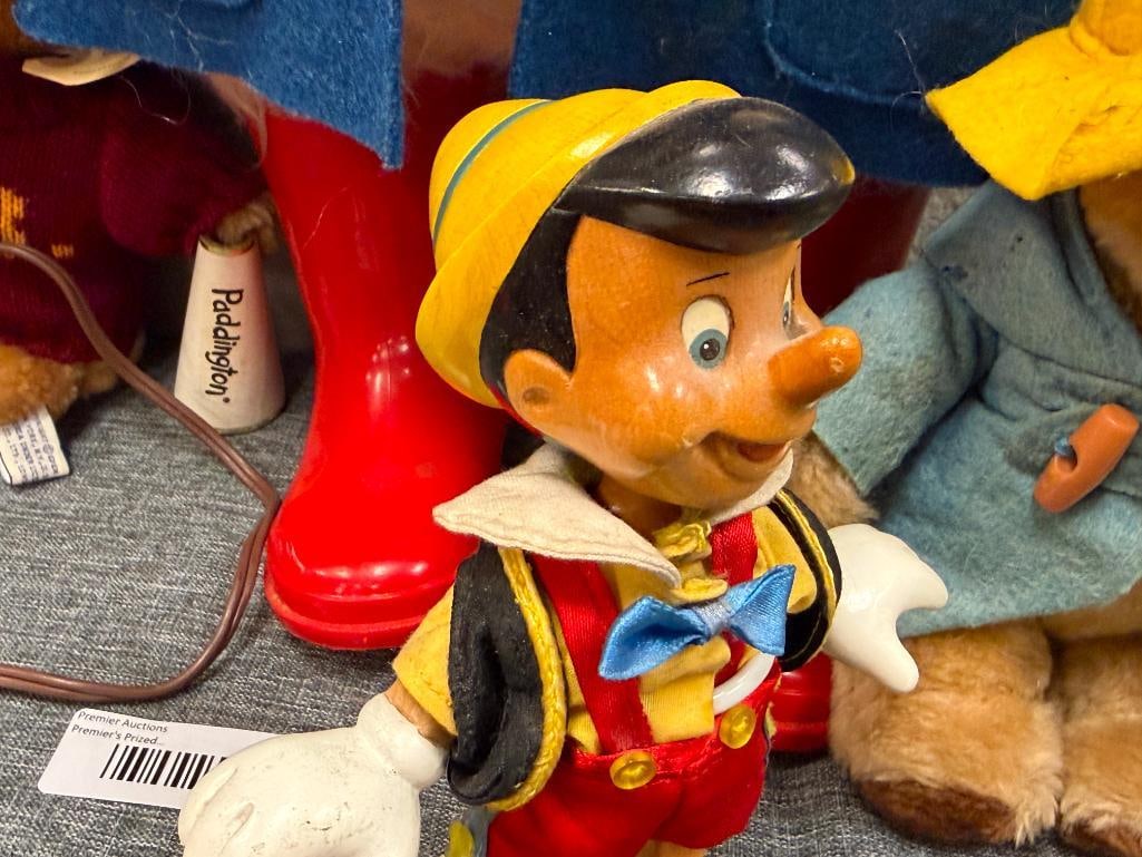 FIVE VINTAGE DISNEY PINOCCHIO WOODEN DOLLS, FIGURINES, AND MARIONETTE PUPPETS - 3