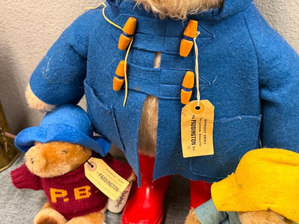 EDEN TOYS INC. DARKEST PERU PADDINGTON BEARS TOTAL OF THREE - 3