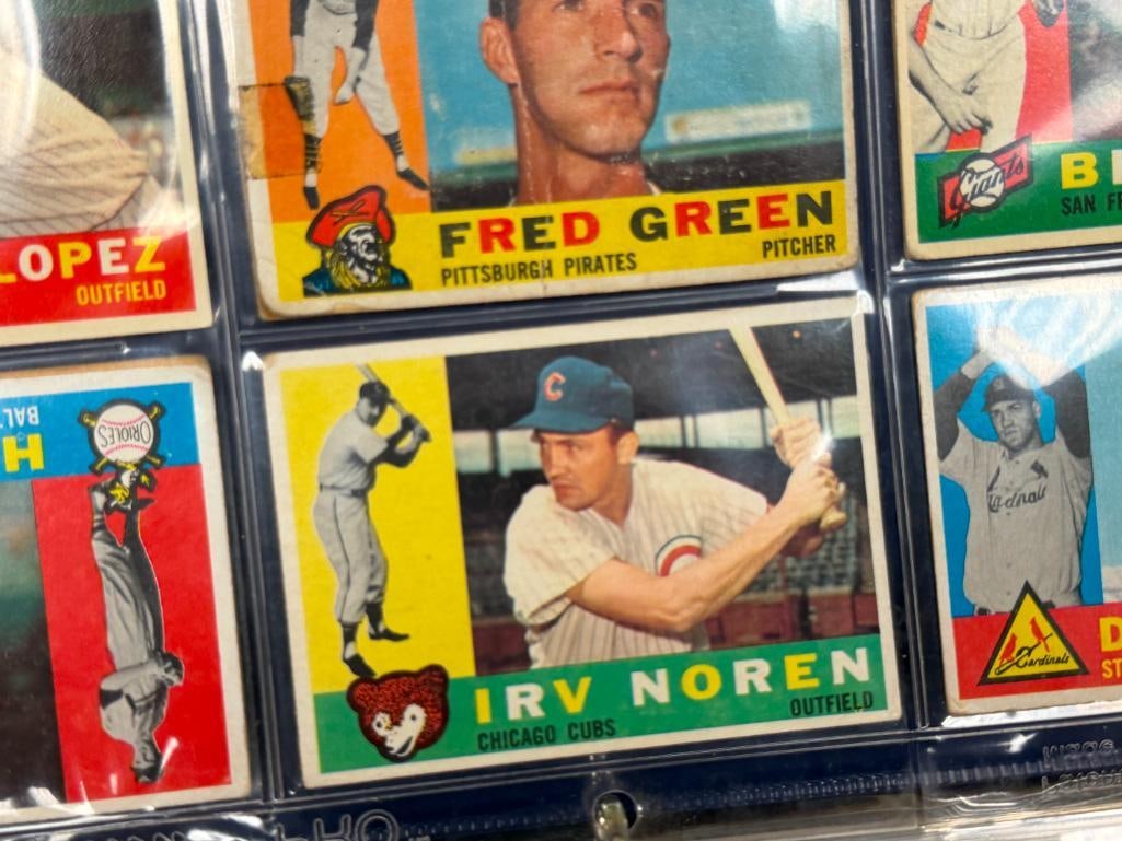 1960 TOPPS BASEBAL CARD SET CURT FLOOD, HARMON KILLEBREW, ORIOLES TEAM, WES COVINGTON, ROY SIEVERS - 13
