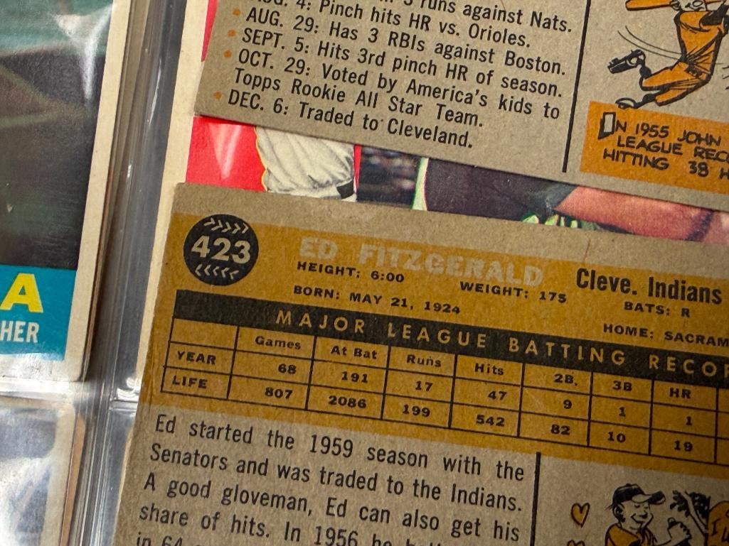 1960 TOPPS BASEBAL CARD SET CURT FLOOD, HARMON KILLEBREW, ORIOLES TEAM, WES COVINGTON, ROY SIEVERS - 18