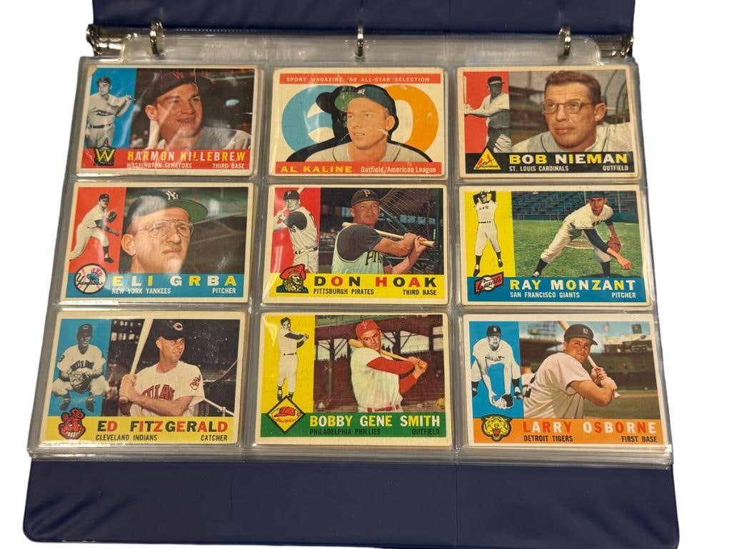 1960 TOPPS BASEBAL CARD SET CURT FLOOD, HARMON KILLEBREW, ORIOLES TEAM, WES COVINGTON, ROY SIEVERS: 126 CARDS TOTAL