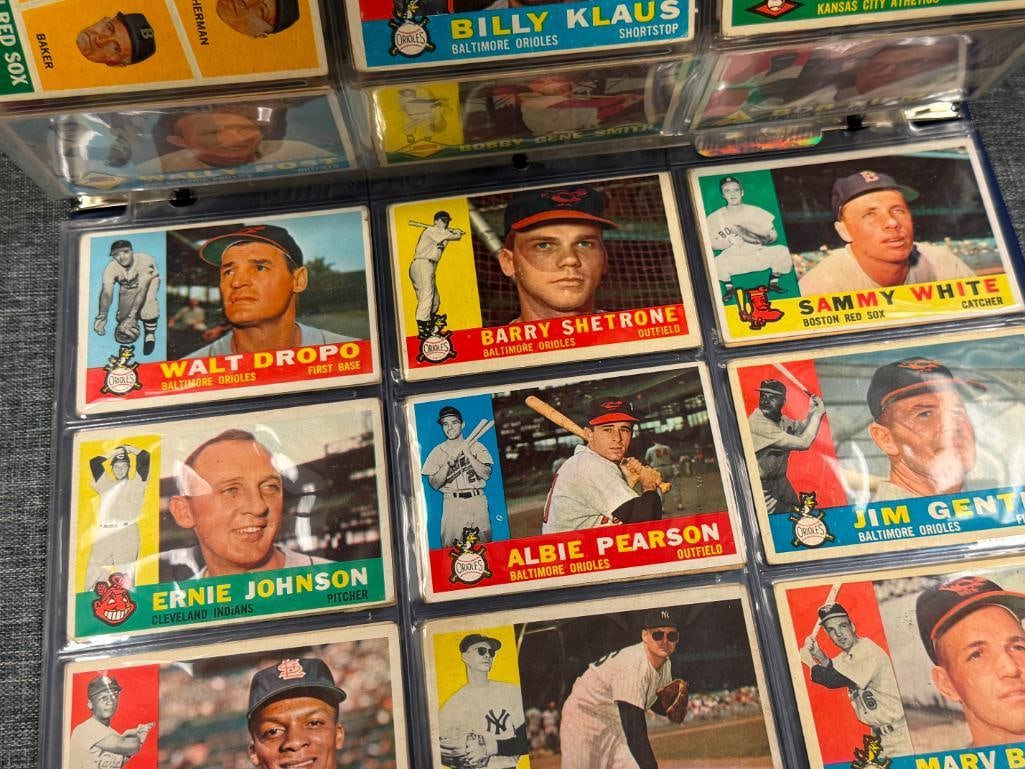 1960 TOPPS BASEBAL CARD SET CURT FLOOD, HARMON KILLEBREW, ORIOLES TEAM, WES COVINGTON, ROY SIEVERS - 4