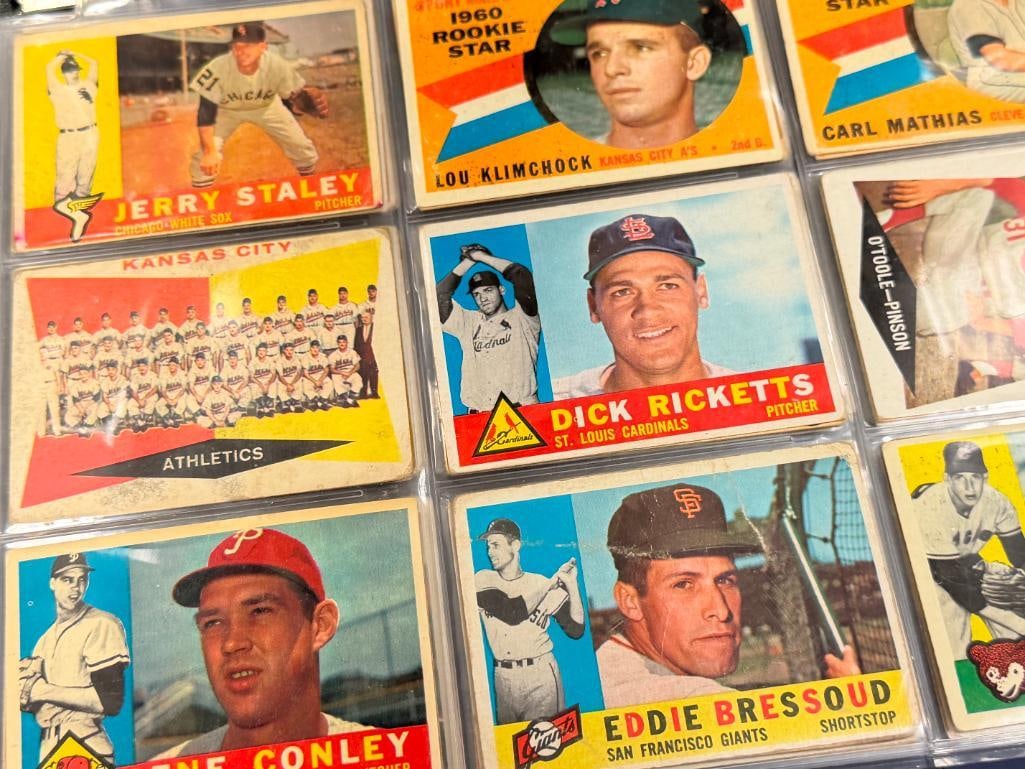 1960 TOPPS BASEBAL CARD SET CURT FLOOD, HARMON KILLEBREW, ORIOLES TEAM, WES COVINGTON, ROY SIEVERS - 6