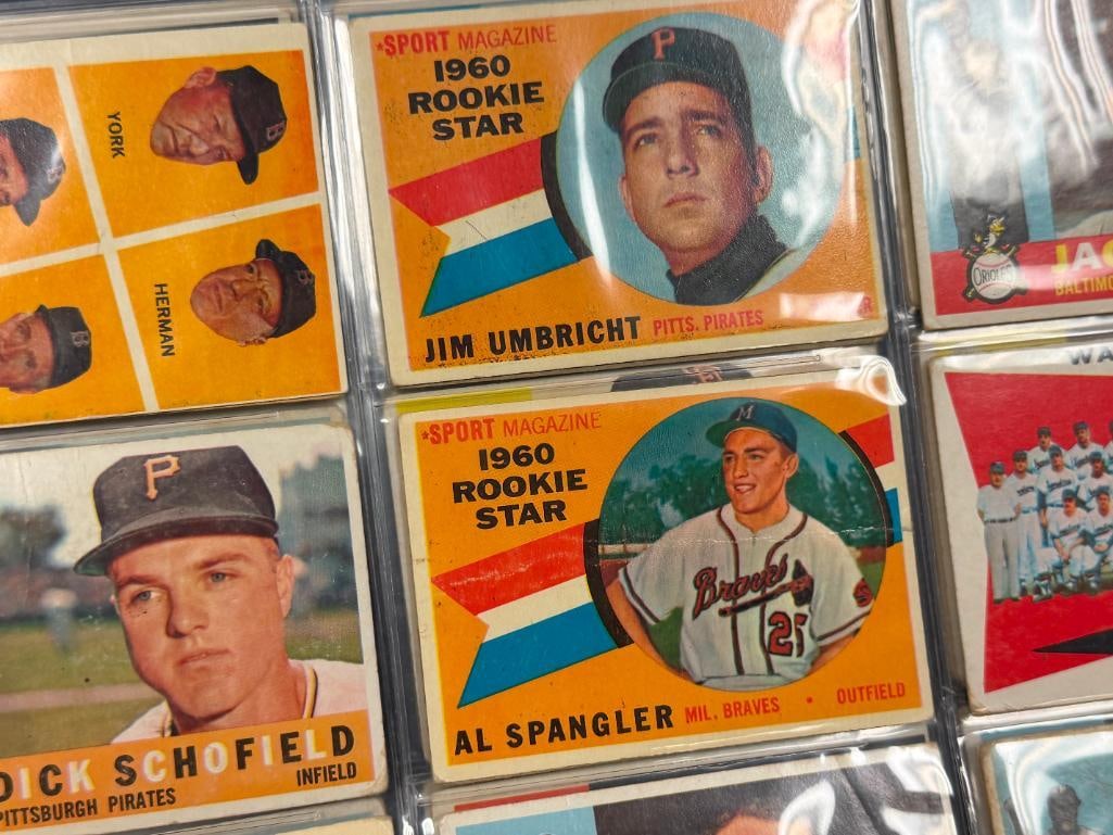 1960 TOPPS BASEBAL CARD SET CURT FLOOD, HARMON KILLEBREW, ORIOLES TEAM, WES COVINGTON, ROY SIEVERS - 9