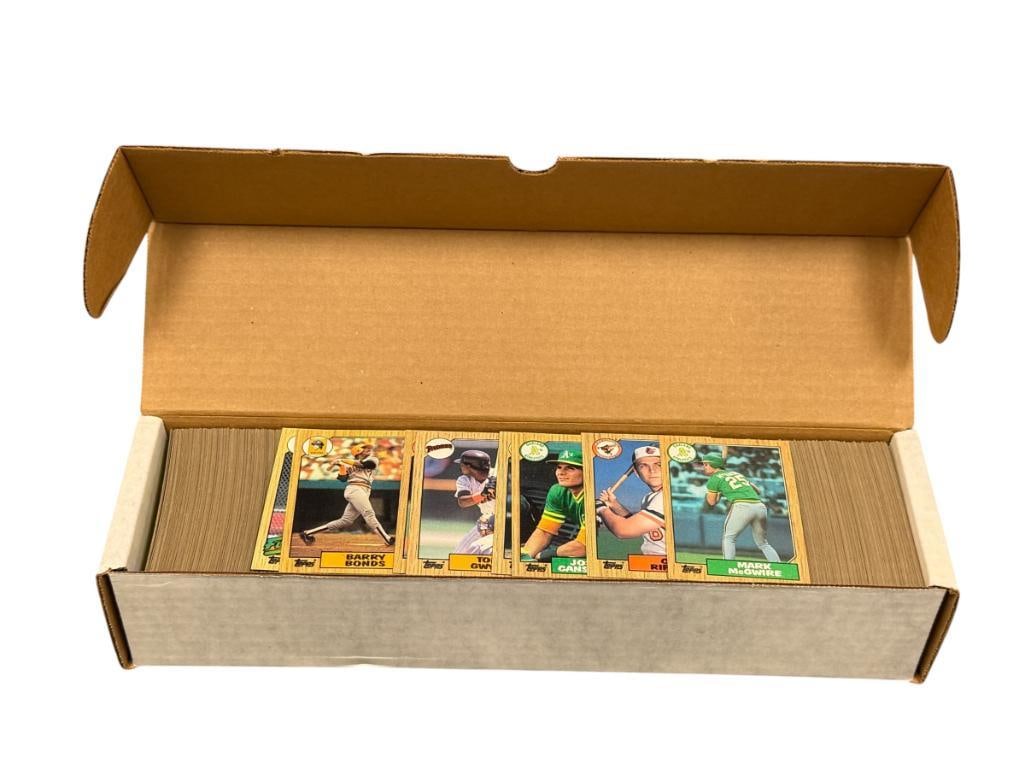 1987 COMPLETE TOPPS BASEBALL CARD SET #1-792 BO JACKSON BARRY BONDS CAL RIPKEN, MARK MCGWIRE: COMPLETE SET IN GOOD CONDITION, INCLUDES ALL STAR CARDS