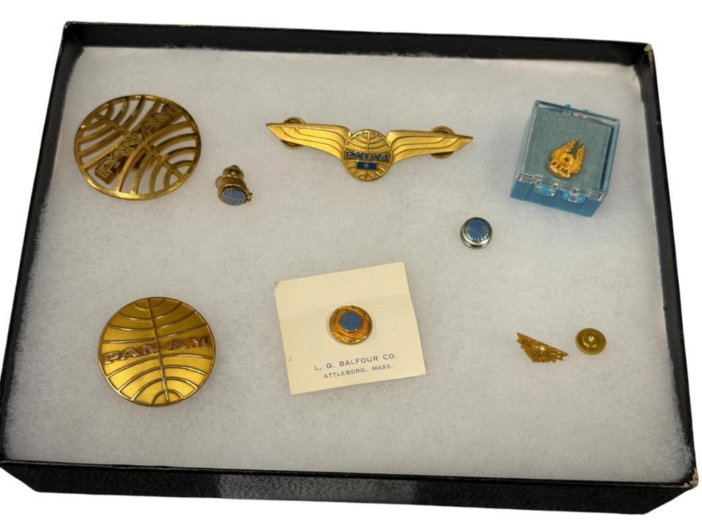 VINTAGE PANAM AIRLINES BUTTONS AND WINGS (1 of 9)