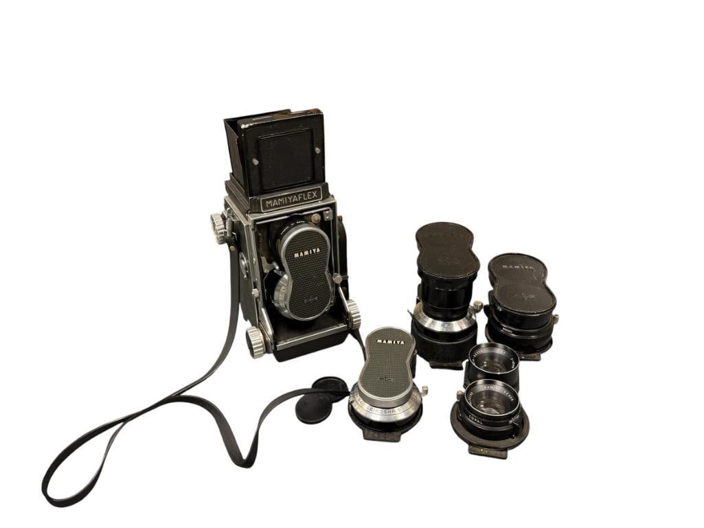 VINTAGE MAMIYA C33 TWIN LENS TLR MEDIUM FORMAT CAMERA 6X6 WITH EXTRA LENSES CIRCA 1960'S (1 of 18)