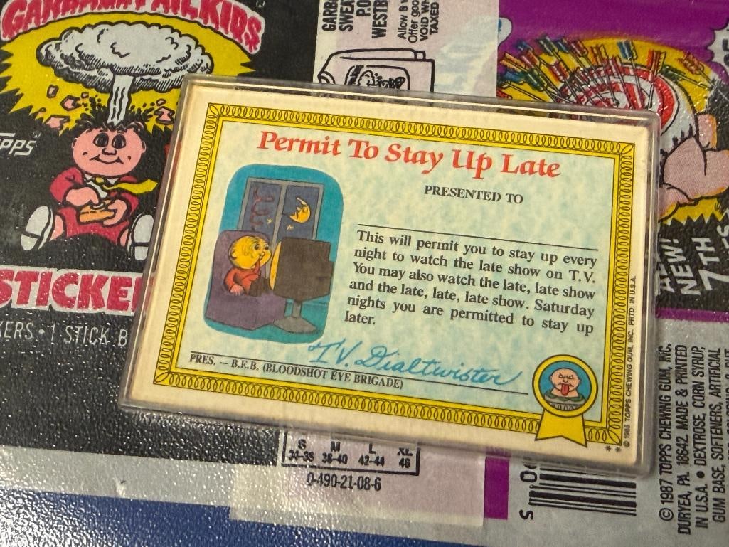 1985 - 1987 GARBAGE PAIL KIDS SERIES 1-12 COLLECTOR STICKER CARDS PLUS EVIL EDDIE CARD - 3