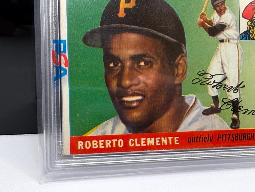 1955 TOPPS #164 ROBERTO CLEMENTE BASEBALL CARD PSA VG-EX 4 (MC) - 3