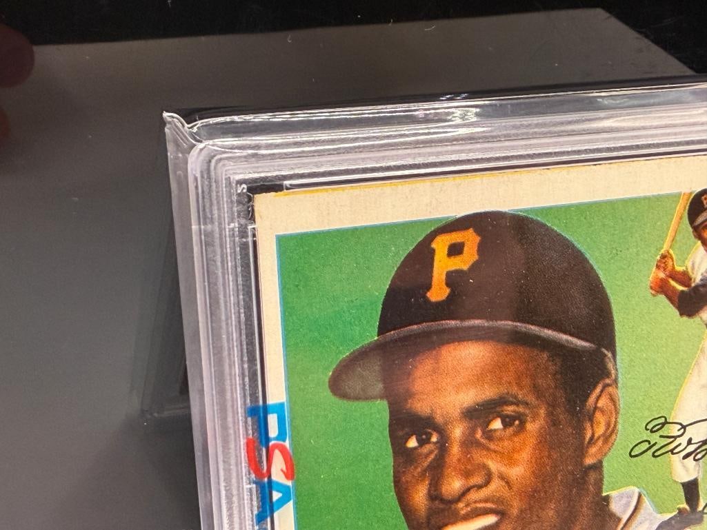 1955 TOPPS #164 ROBERTO CLEMENTE BASEBALL CARD PSA VG-EX 4 (MC) - 4
