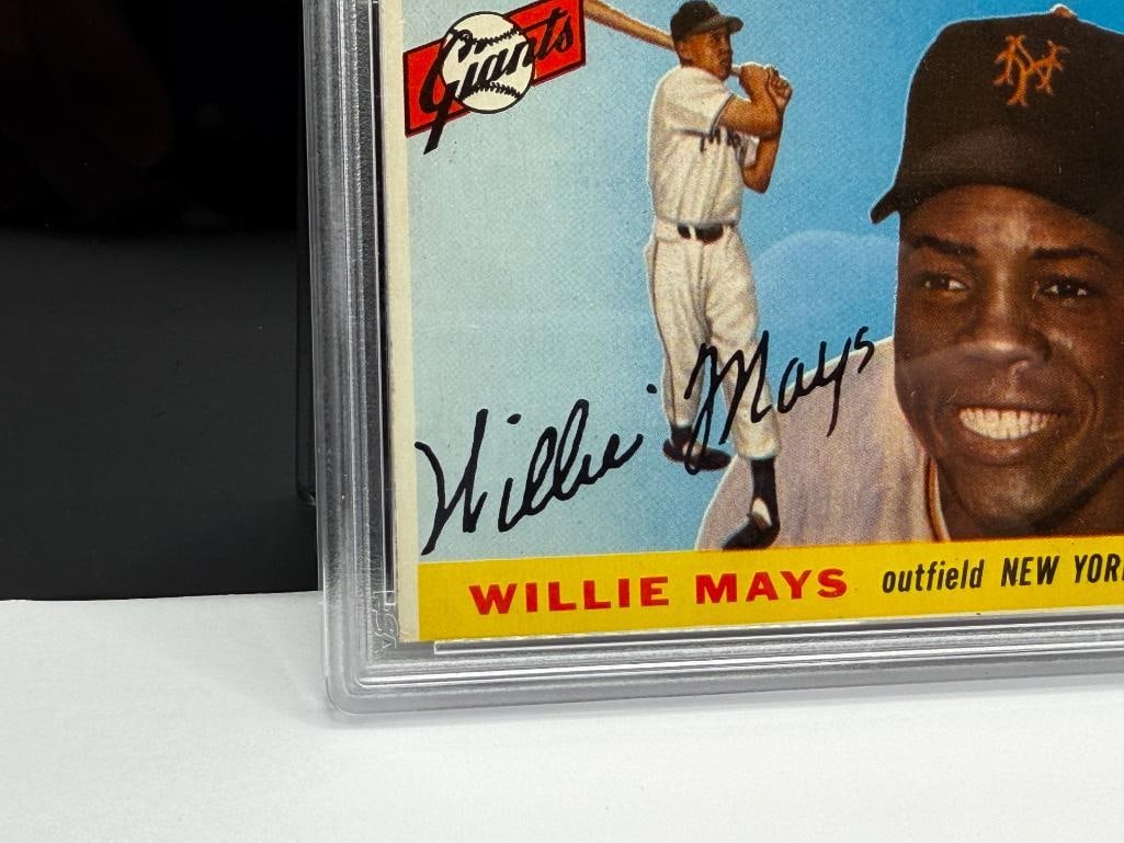 1955 TOPSS #194 WILLIE MAYS BASEBALL CARD PSA VG 3 (MC) - 3