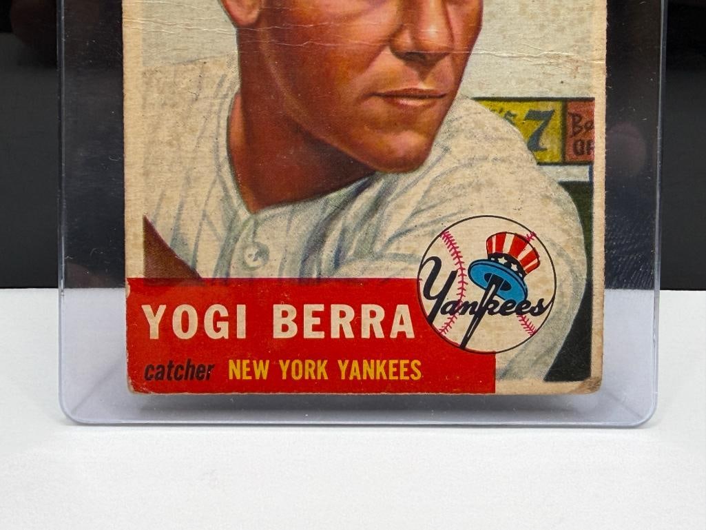 1953 TOPPS #104 YOGI BERRA BASEBALL CARD - 4