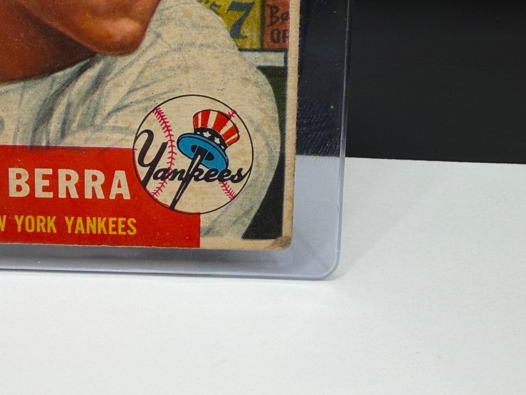 1953 TOPPS #104 YOGI BERRA BASEBALL CARD - 5