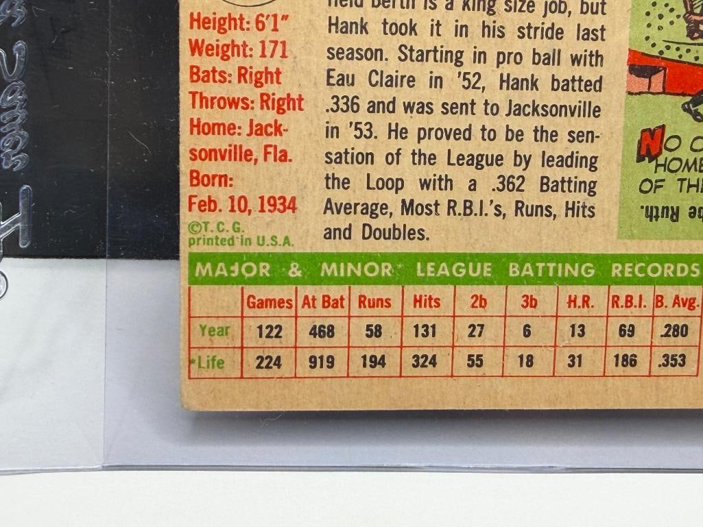 1955 TOPPS #47 HANK AARON BASEBALL CARD - 10