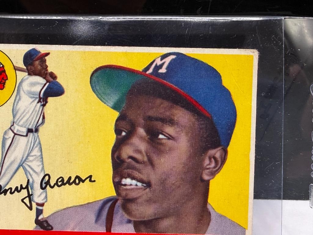 1955 TOPPS #47 HANK AARON BASEBALL CARD - 3