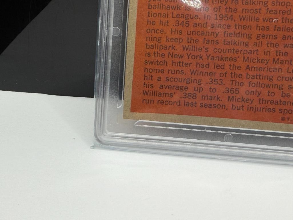1962 TOPPS #18 MANAGER'S DREAM MICKEY MANTLE WILLIE MAYS BASEBALL CARD - 10