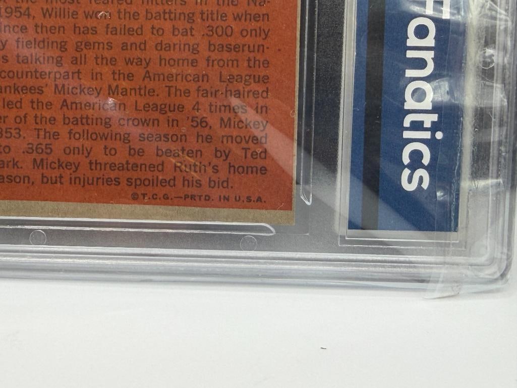 1962 TOPPS #18 MANAGER'S DREAM MICKEY MANTLE WILLIE MAYS BASEBALL CARD - 11