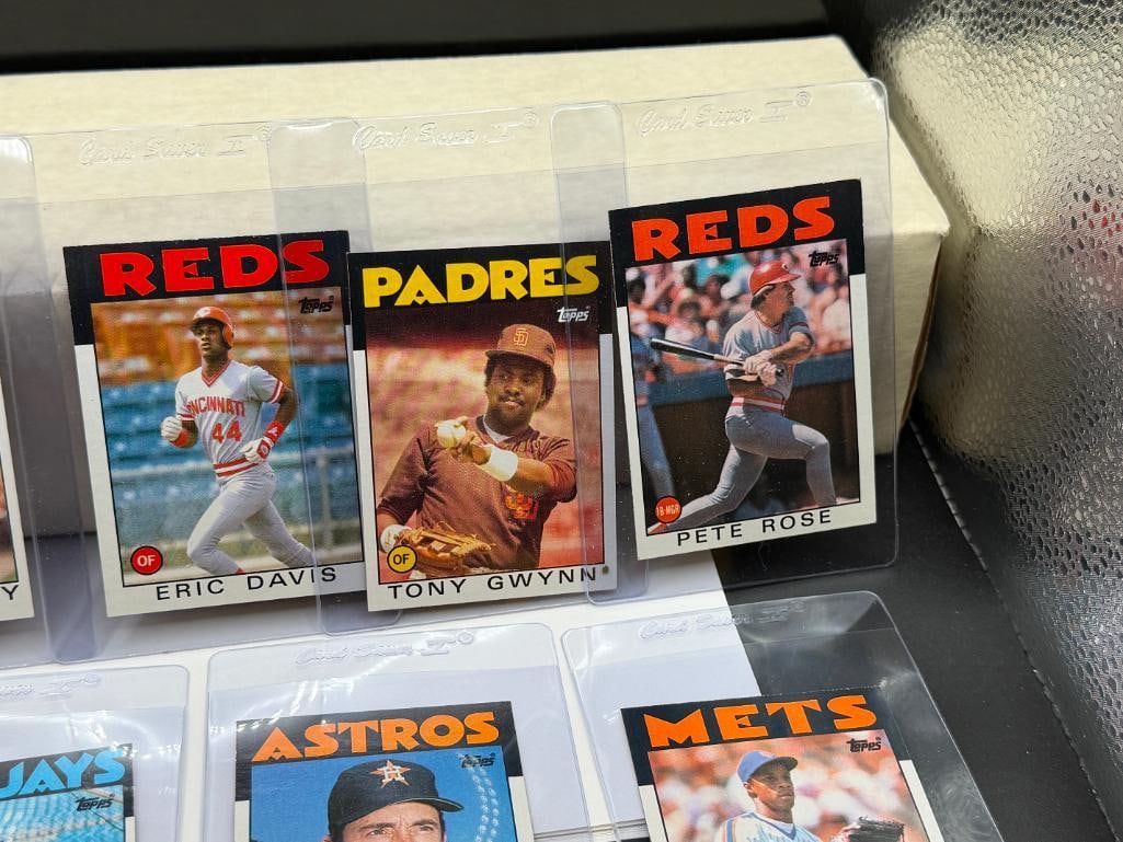 1986 TOPPS BASEBALL CARD SET FEATURING NOLAN RYAN, PETE ROSE, TONY GWYNN, AND MORE - 3