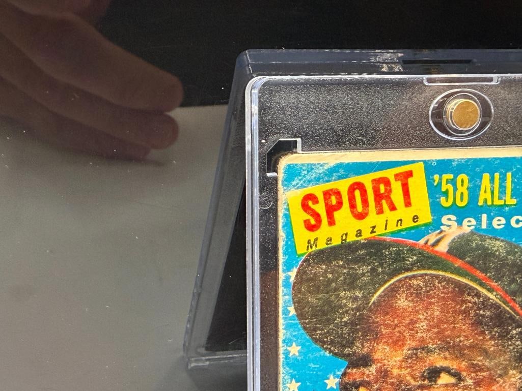 1958 TOPPS #488 HANK AARON BASEBALL CARD - 4