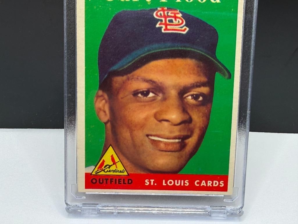 1958 TOPPS #464 CURT FLOOD BASEBALL CARD - 2
