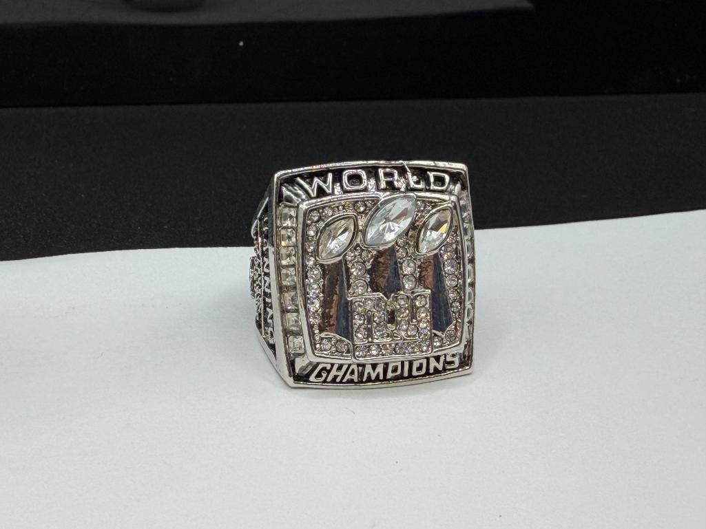THREE NEW YORK GINATS NFL SUPER BOWL CHAMPIONSHIP REPLICA RINGS INCLUDING ELI MANNINGS AND L. TAY... - 4