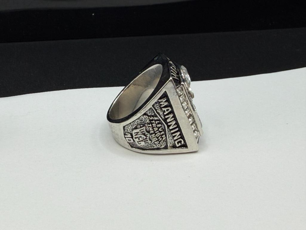 THREE NEW YORK GINATS NFL SUPER BOWL CHAMPIONSHIP REPLICA RINGS INCLUDING ELI MANNINGS AND L. TAY... - 5
