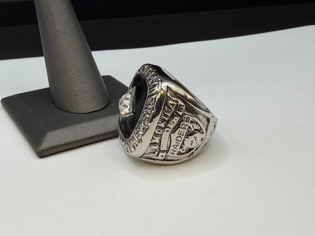 1967 OAKLAND RAIDERS DARYLE LAMONICA AFL CHAMPIONSHIP REPLICA RING - 3