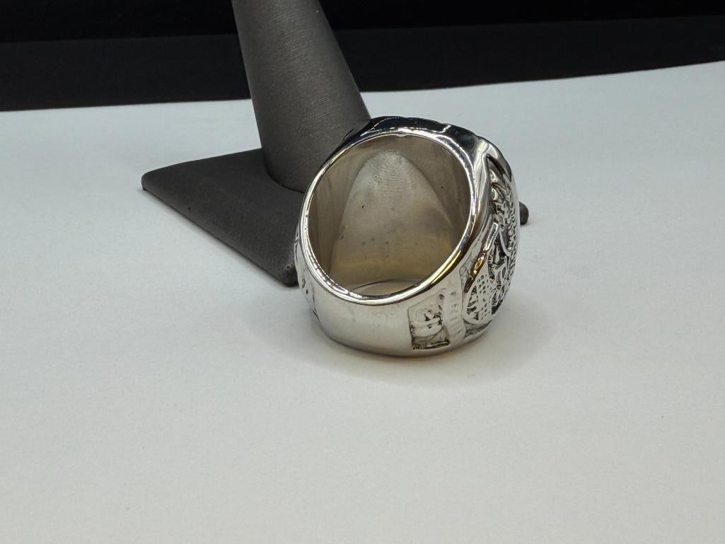 1967 OAKLAND RAIDERS DARYLE LAMONICA AFL CHAMPIONSHIP REPLICA RING - 4