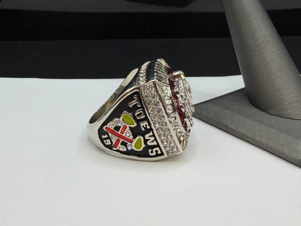 2013 CHICAGO BLACKHAWKS JONATHAN TOEWS NHL STANLEY CUP CHAMPIONSHIP REPLICA RING - 3