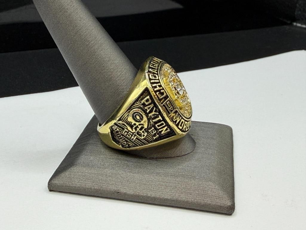 1985 CHICAGO BEARS WALTER PAYTON NFL SUPERBOWL CHAMPIONSHIP REPLICA RING - 2