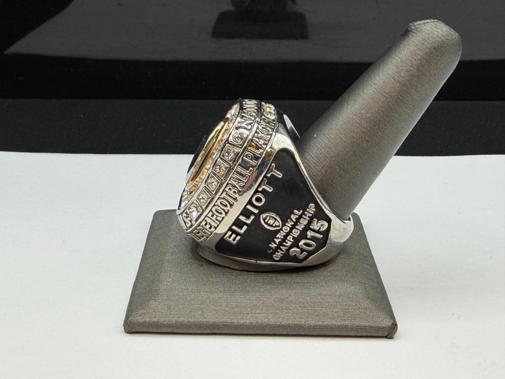 2015 OHIO STATES BUCKEYES EZEKIEL ELLIOTT NCAA COLLEGE CHAMPIONSHIP REPLICA RING - 4