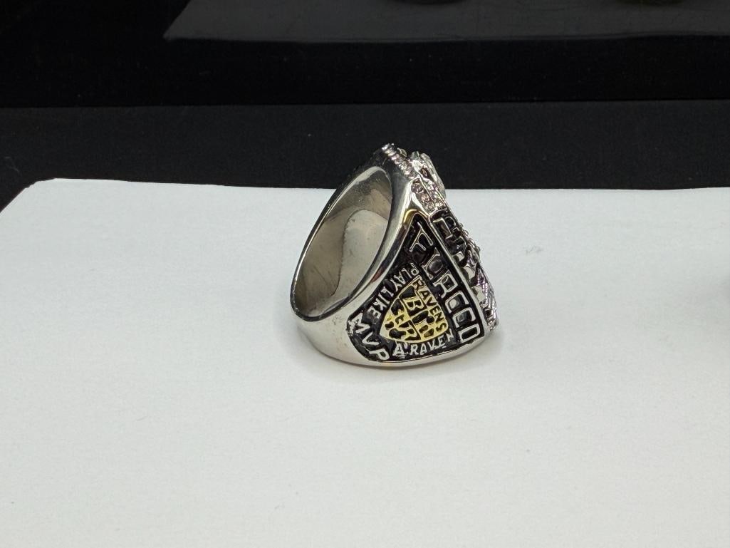 TWO NFL SUPER BOWL CHAMPIONSHIP REPLICA RINGS INCLUDING BALTIMORE RAVENS AND BALTIMORE COLTS - 3