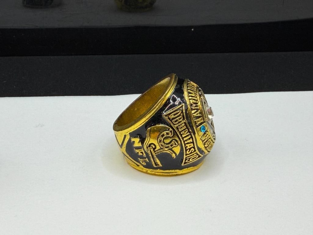 TWO NFL SUPER BOWL CHAMPIONSHIP REPLICA RINGS INCLUDING BALTIMORE RAVENS AND BALTIMORE COLTS - 5