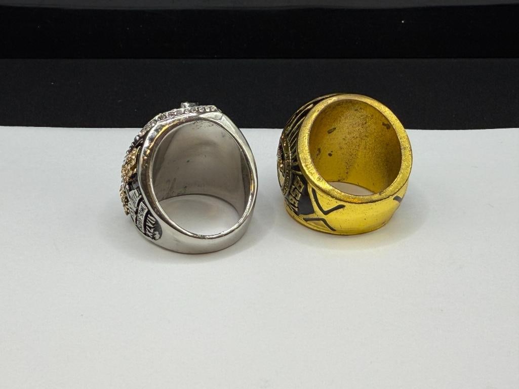 TWO NFL SUPER BOWL CHAMPIONSHIP REPLICA RINGS INCLUDING BALTIMORE RAVENS AND BALTIMORE COLTS - 7