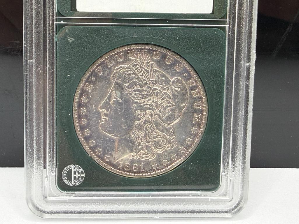 1891-CC U.S. MORGAN SILVER DOLLAR - 2