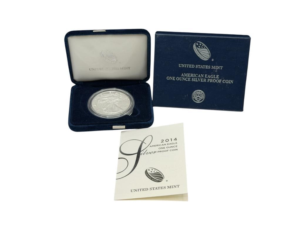 2015-W U.S. MINT AMERICAN SILVER EAGLE PROOF COIN .999 FINE SILVER DOLLAR (1 of 8)