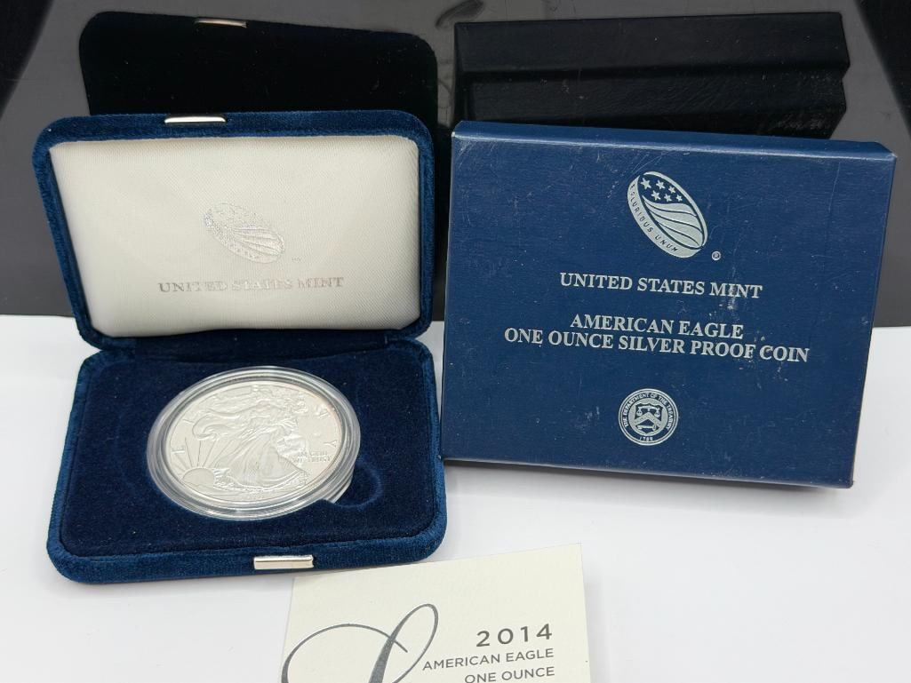 2015-W U.S. MINT AMERICAN SILVER EAGLE PROOF COIN .999 FINE SILVER DOLLAR - 2