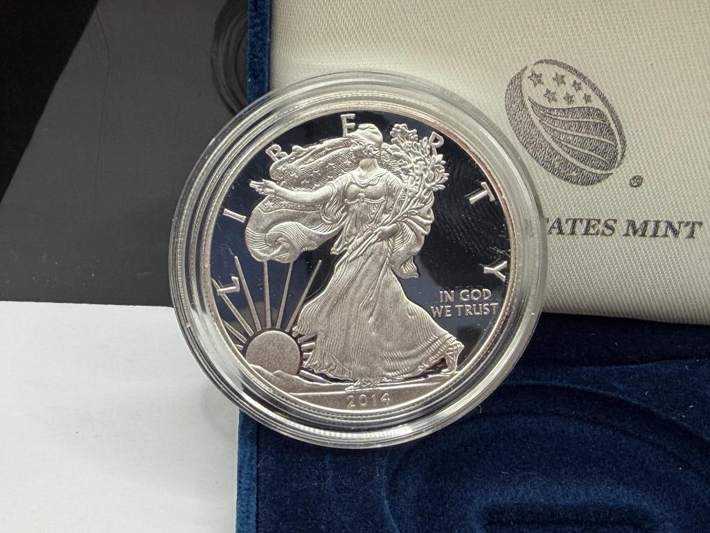 2015-W U.S. MINT AMERICAN SILVER EAGLE PROOF COIN .999 FINE SILVER DOLLAR - 3